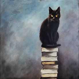 Perched Curiosity of a cat by Art to make a house your home