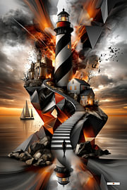 surrealistisch droomlandschap / surreal dreamscape van Gelissen Artworks