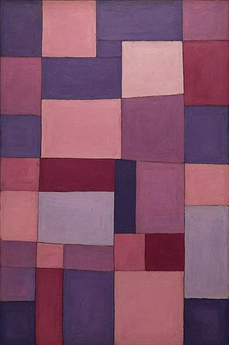 Figures violettes et roses abstraites