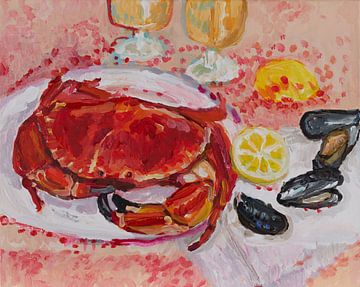 Red crab (2) by Tanja Koelemij