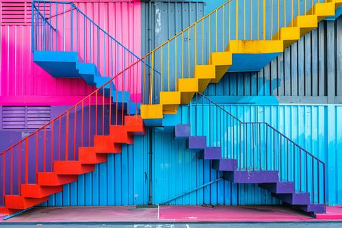 trappen in of rondom huis of gebouwen