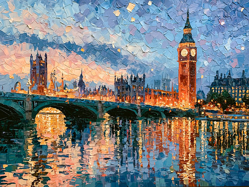 London bei Sonnenuntergang