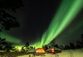 Enjoying the Northern Lights by Karin Mooren