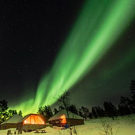 Enjoying the Northern Lights by Karin Mooren