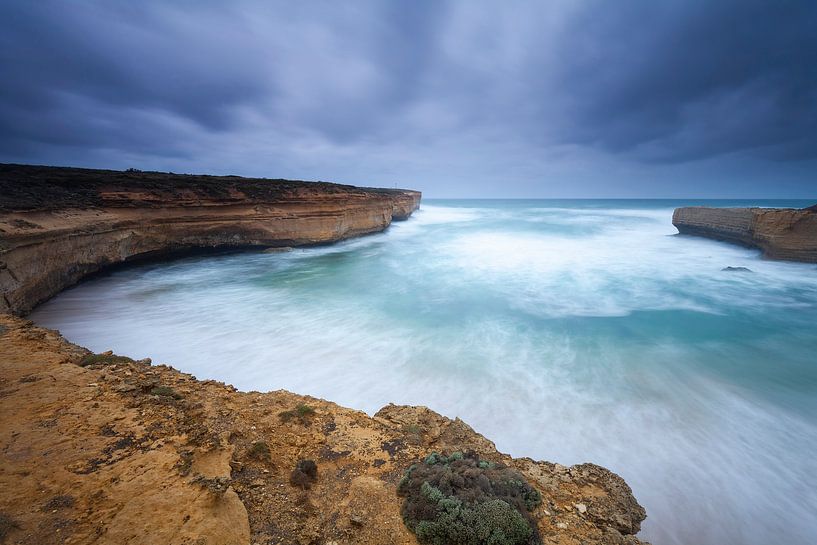 Dramatic atmosphere before the storm. Broken Head on the Great Ocean Road in Victoria, Australia. by Jiri Viehmann