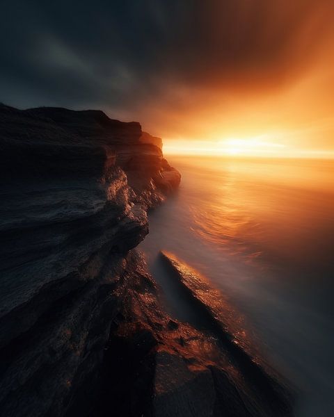 Meeresmorgen am Abgrund von fernlichtsicht