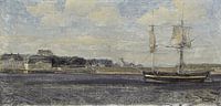 Christoffer Wilhelm Eckersberg, een brik buiten Helsingør, ca 1830 van Atelier Liesjes thumbnail