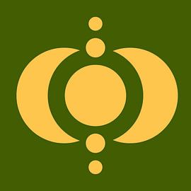 Golden moon by Mad Dog Art