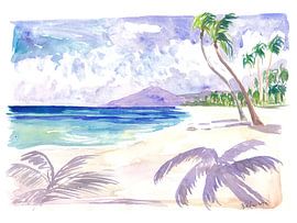 White Playa Las Teresitas Tenerife with Teide view by Markus Bleichner