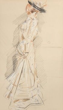 Paul César Helleu - Mevrouw Helleu staand (rond 1900) van Peter Balan