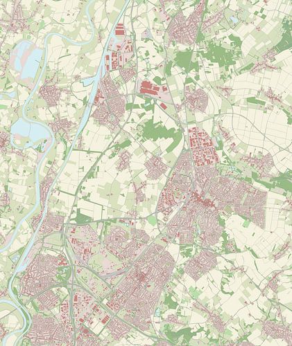 Kaart van Sittard-Geleen