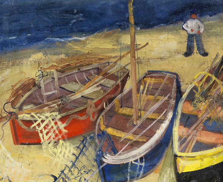 Fischerboote am Strand, FELIX NUSSBAUM, 1929 von Atelier Liesjes