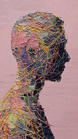 Entwirrende Gedanken – Abstrakte emotionale Silhouettenkunst von Aden Pink Studio