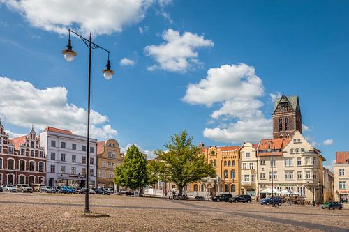 Historische marktplaats in de oude stad Wismar