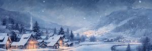 Dorf im Winterschlaf