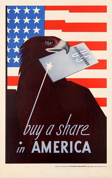 BUY A SHARE IN AMERICA, 1940s by Atelier Liesjes