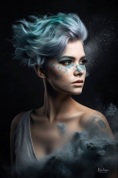 Pow(d)er Hair -Blue by Michou