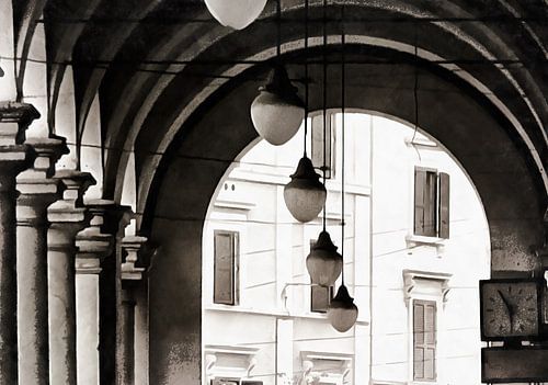 Zwart-wit overhead Rome