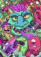 Monster Parade - Pixelkaiju Doodle Art