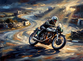 Norton Nr. 1 rast durch die TT von Jan Keteleer