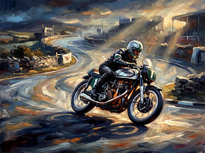 Norton Nr. 1 rast durch die TT
