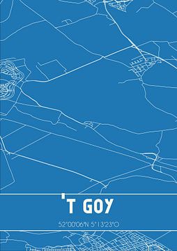Blauwdruk | Landkaart | 't Goy (Utrecht) van Rezona