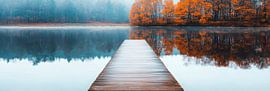 Herbstliche Seebrücke von Poster Art Shop