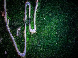 Malerische Bergstraße bei Sonnenuntergang - Eine Reise in die Natur