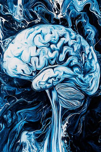 Abstracte weergave van menselijk brein