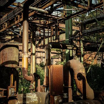 Verlaten plek Landschaftspark Duisburg van Henk Wijnhout