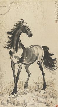 Xu Beihong, La poésie des sifflets du cheval Song, 1942 sur Atelier Liesjes