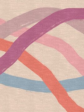 Pastels colorés. Lignes et formes abstraites dans des couleurs vives