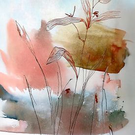 JapaniArt: Botanische Illustration mit heiterer Atmosphäre von Studio Pieternel