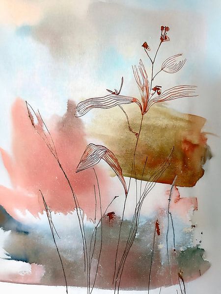 JapandiArt: Botanische illustratie met serene sfeer van Studio Pieternel