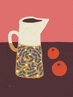 Jug of oranges - Colourful illustration