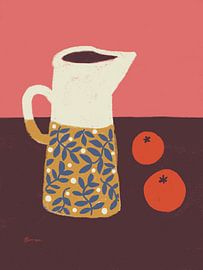 Kan met Sinaasappels - Kleurrijke Illustratie van Anna Benge