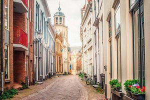 Historische Perspektive: Der Lebuine-Turm von der Polstraat aus