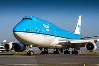 KLM Boeing 747 net voor vertrek vanaf Schiphol