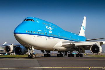 KLM Boeing 747 just before departure from Schiphol Airport by Jeffrey Schaefer