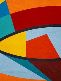 ABSTRAKTE GEOMETRISCHE KUNST IN MODERNEN FARBEN von Online Arts