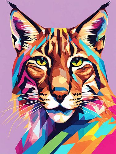 Euraziatische lynx Pop Art 3