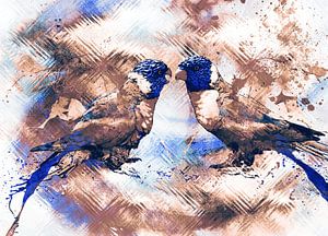 Abstract lori birds