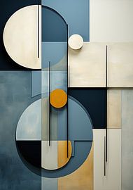 Bauhaus Poster Plakat Blau Grau