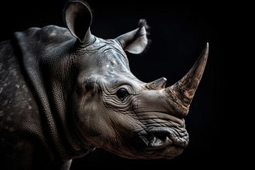 Rhinoceros by Digitale Schilderijen