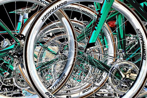 Racefietswielen op het dak