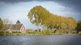 Le soleil du soir sur le Vecht à Oud-Zuilen (Utrecht) sur Michel Geluk