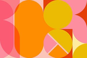 Farbenfrohe organisch abstrakte Geometrie