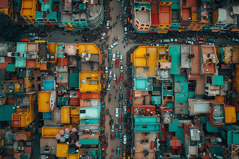 aerial photography over city and country by Egon Zitter