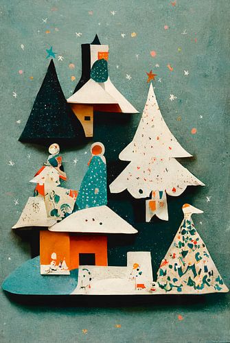 Paper Cut Pine Trees