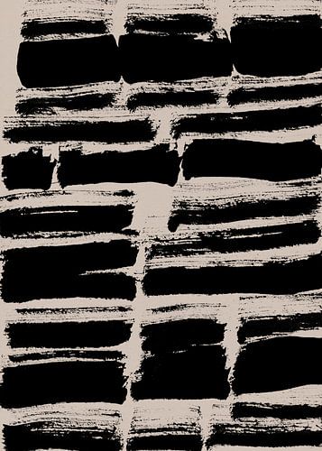 Zwarte inktstudies. Penseelstreken patroon.